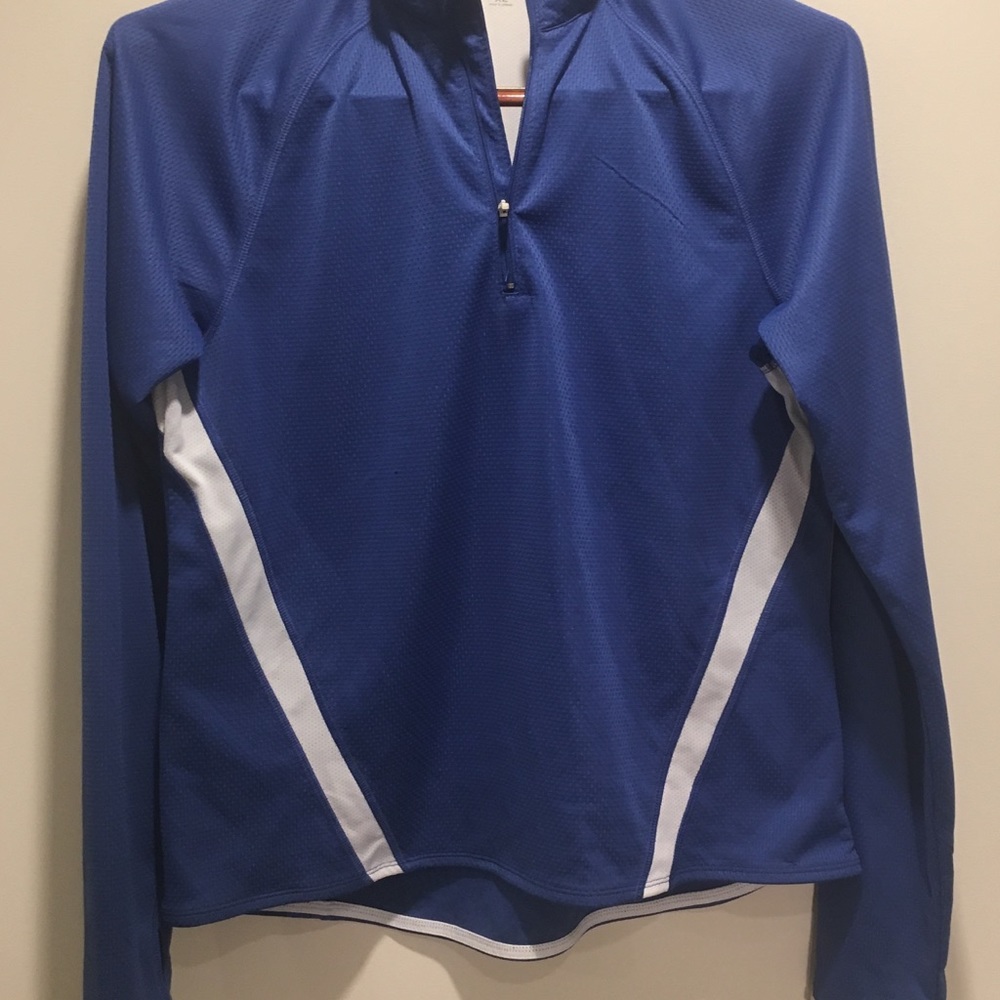 Champion blue half zipper long sleeve shirt